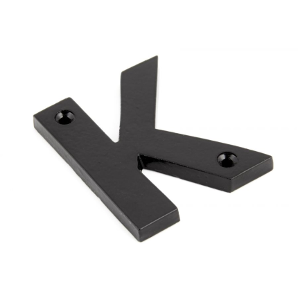 Wardlo letter K/ 78mm smeedijzer zwart