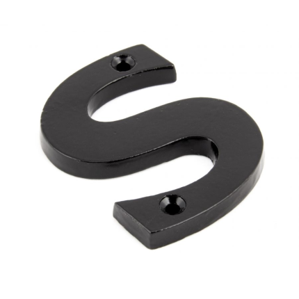 Wardlo letter S/ 78mm smeedijzer zwart