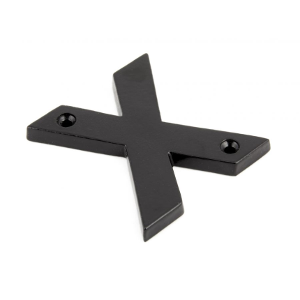 Wardlo letter X/ 78mm smeedijzer zwart
