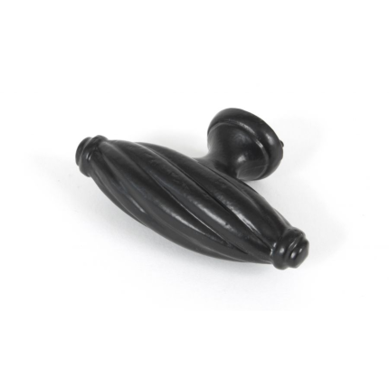 Wardlo meubelknop handle 79mm smeedijzer zwart