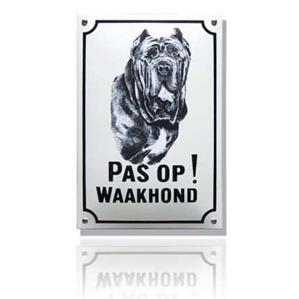 WH-08 emaille waakhondbord 'Mastif'