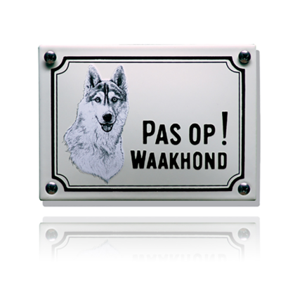 WHK-07 emaille waakhondbord 'Husky'