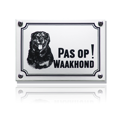 WHK-09 emaille waakhondbord 'Rottweiler'