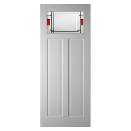 WK6533-A1-M1-S binnendeur stomp met glas in lood model 1
