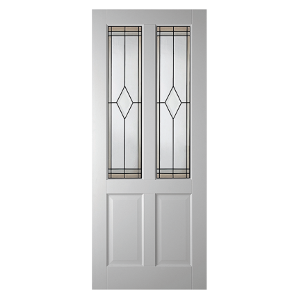 WK6552-A1-M1-O binnendeur opdek met glas in lood model 1