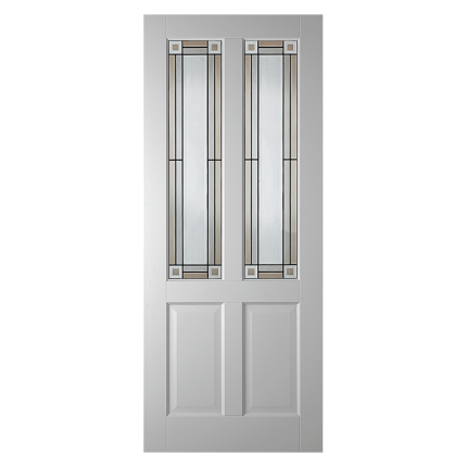 WK6552-A1-M2-O binnendeur opdek met glas in lood model 2