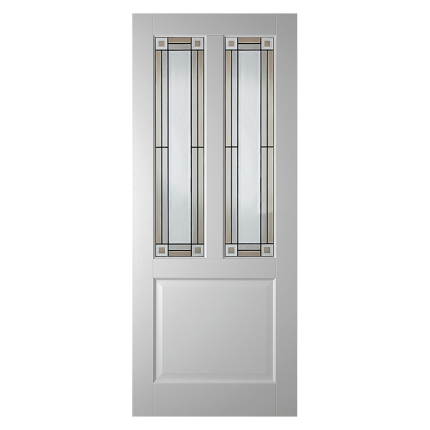 WK6552-B2-M2-O binnendeur opdek met glas in lood model 2