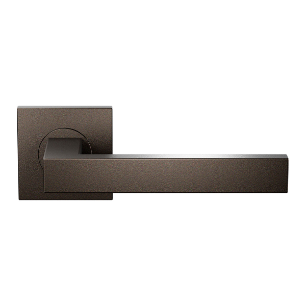 Rechthoekig Model Deurkruk op rozet Dark blend 