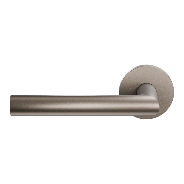 Deurkruk op rozet L-haaks model 19mm linkswijzend Mocca blend