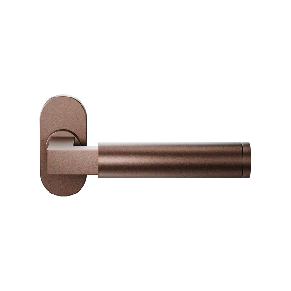 GPF2080.A2-04 Bronze blend Kuri deurkruk op ovale rozet