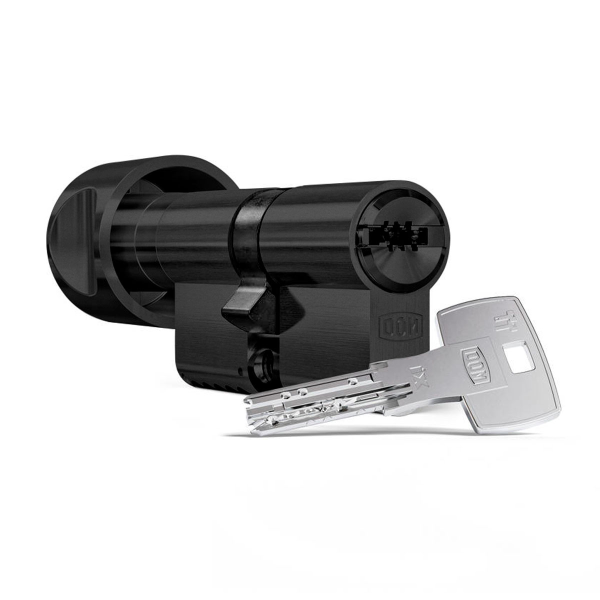 Profielcilinder DOM ix Twido SKG*** modulair, knopcilinder zwart