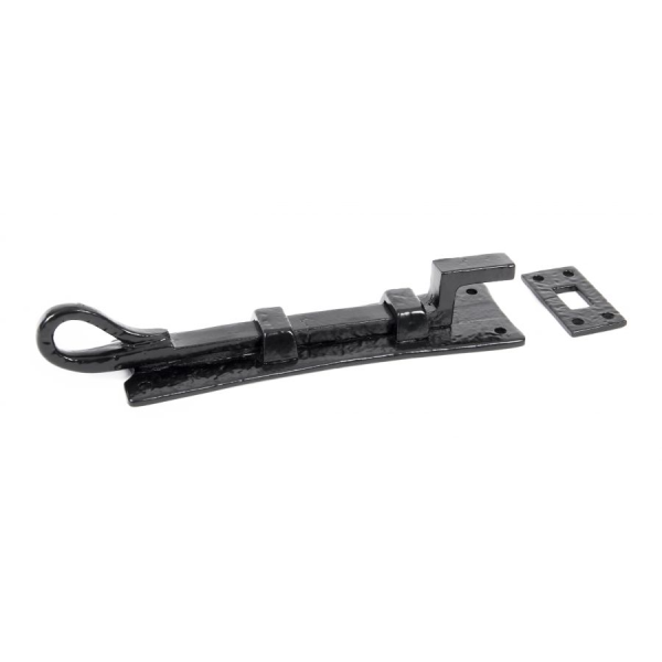Wardlo deurschuif gebogen 158x48mm smeedijzer zwart