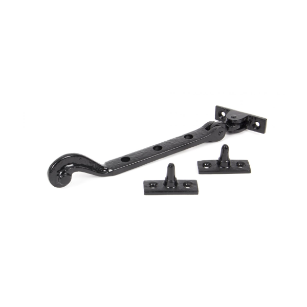 Wardlo raamuitzetter 224mm incl 2 pennen smeedijzer zwart