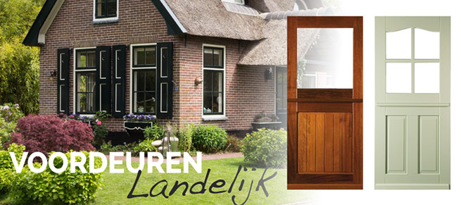 Landelijke voordeuren van het merk Berg Deuren