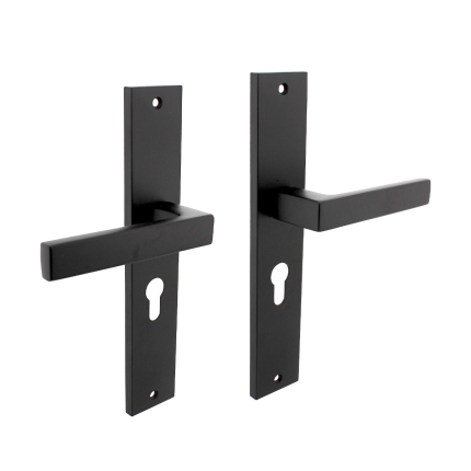 Intersteel deurkruk Hera op schild rechthoekig 245x45mm PC55<br />
zwart