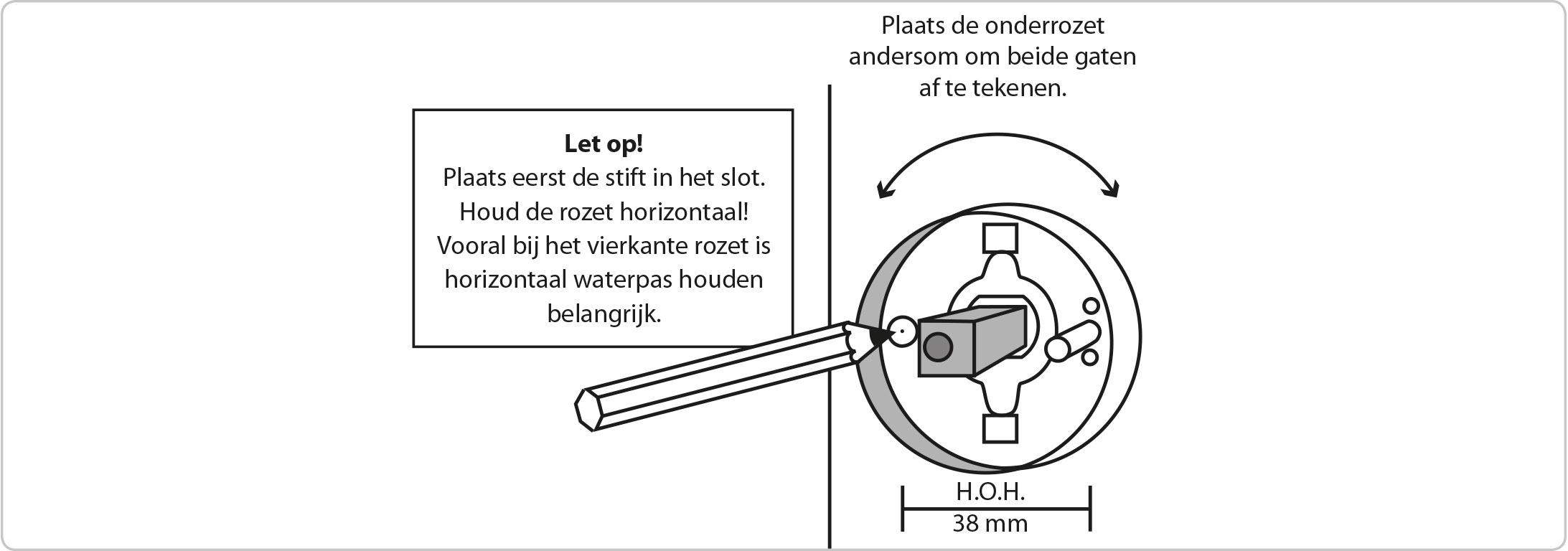 Deurbeslag monteren stap 2