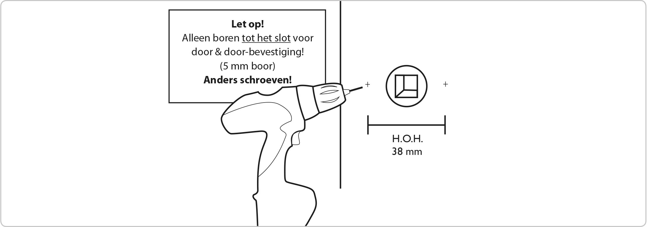 Deurbeslag monteren stap 3
