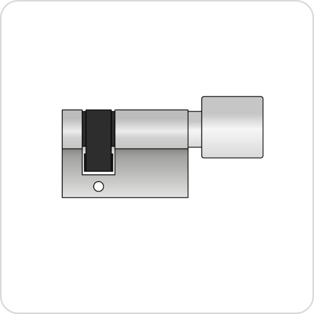 Halve knopcilinder